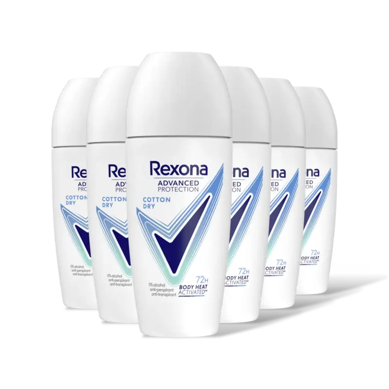 Rexona Dry cotton anti-transpirant 6-pack