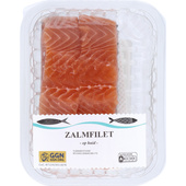 zalm filet op huid