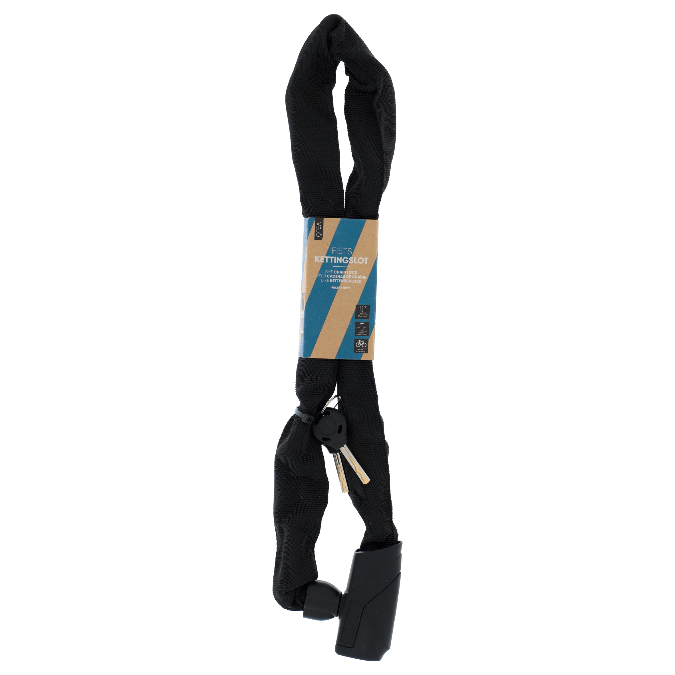Velo Kettingslot 8mm x 90cm zwart