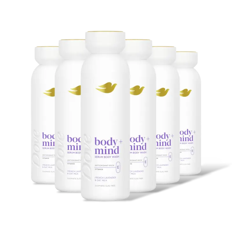 Dove Body+mind lavender & oat milk 6-pack