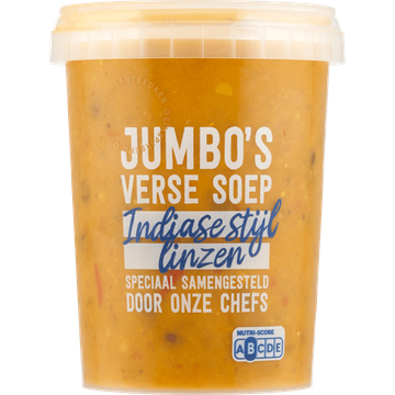 Jumbo's Verse Soep Indiase Stijl Linzen 500 g