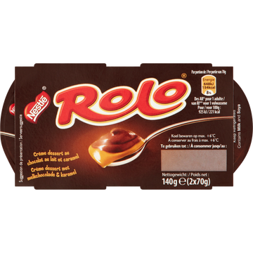 Rolo Crème Dessert met Melkchocolade & Karamel 2 x 70 g
