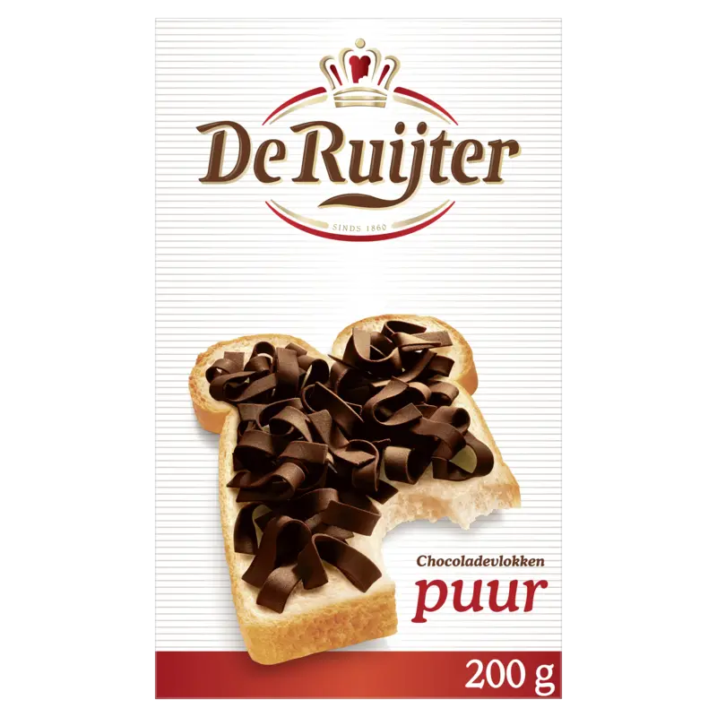 De Ruijter Chocolade vlokken puur