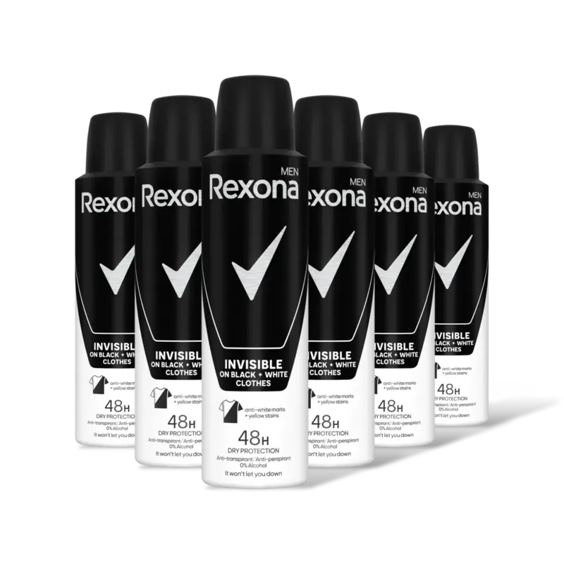 Rexona Men invisible anti-transpirant 6-pack