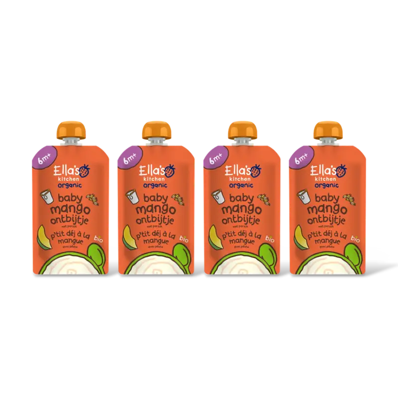 Ella's kitchen Baby mango ontbijtje 6m+ bio 4-pack