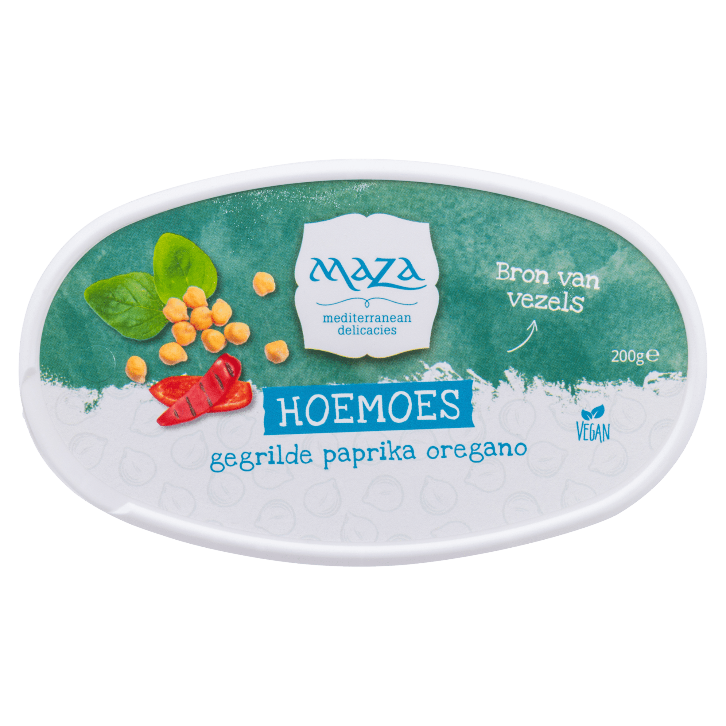 Maza Hoemoes gegrilde paprika & oregano