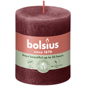 Bolsius stompkaars rustiek red velvet