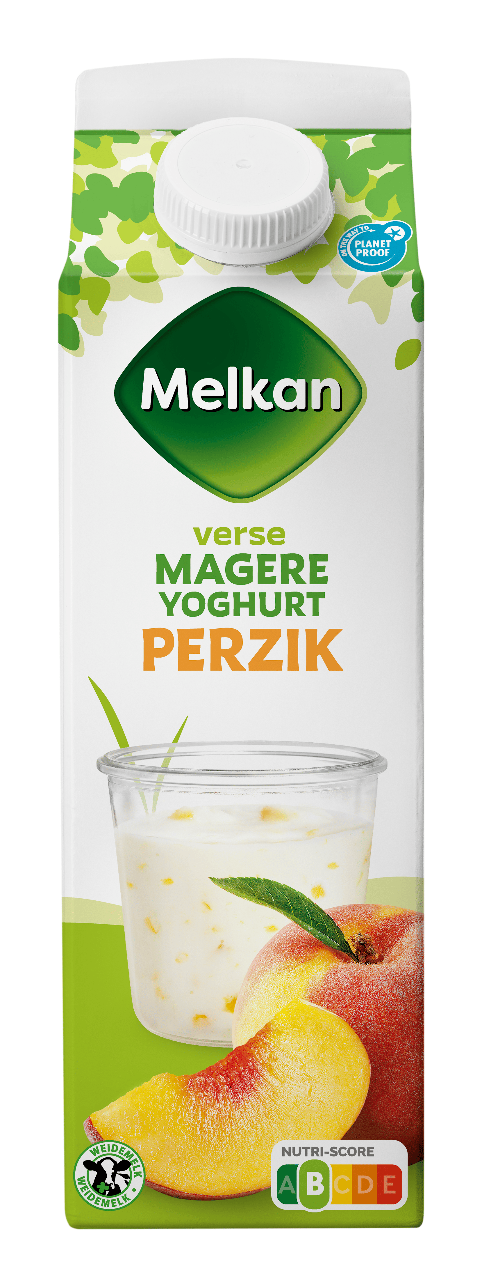 Melkan Magere vruchtenyoghurt perzik