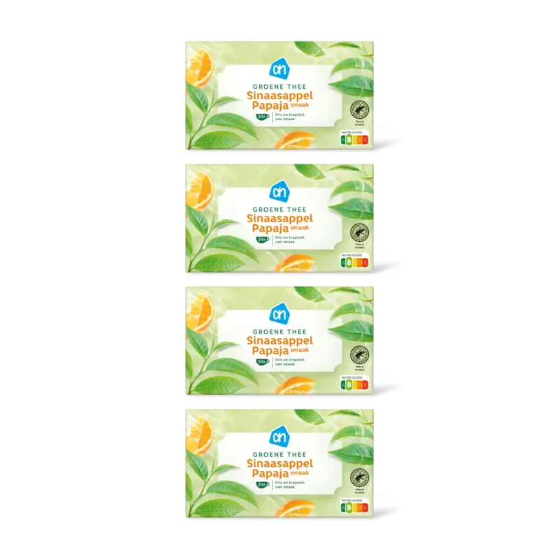 AH Groene thee sinaasappel & papaya 4-pack