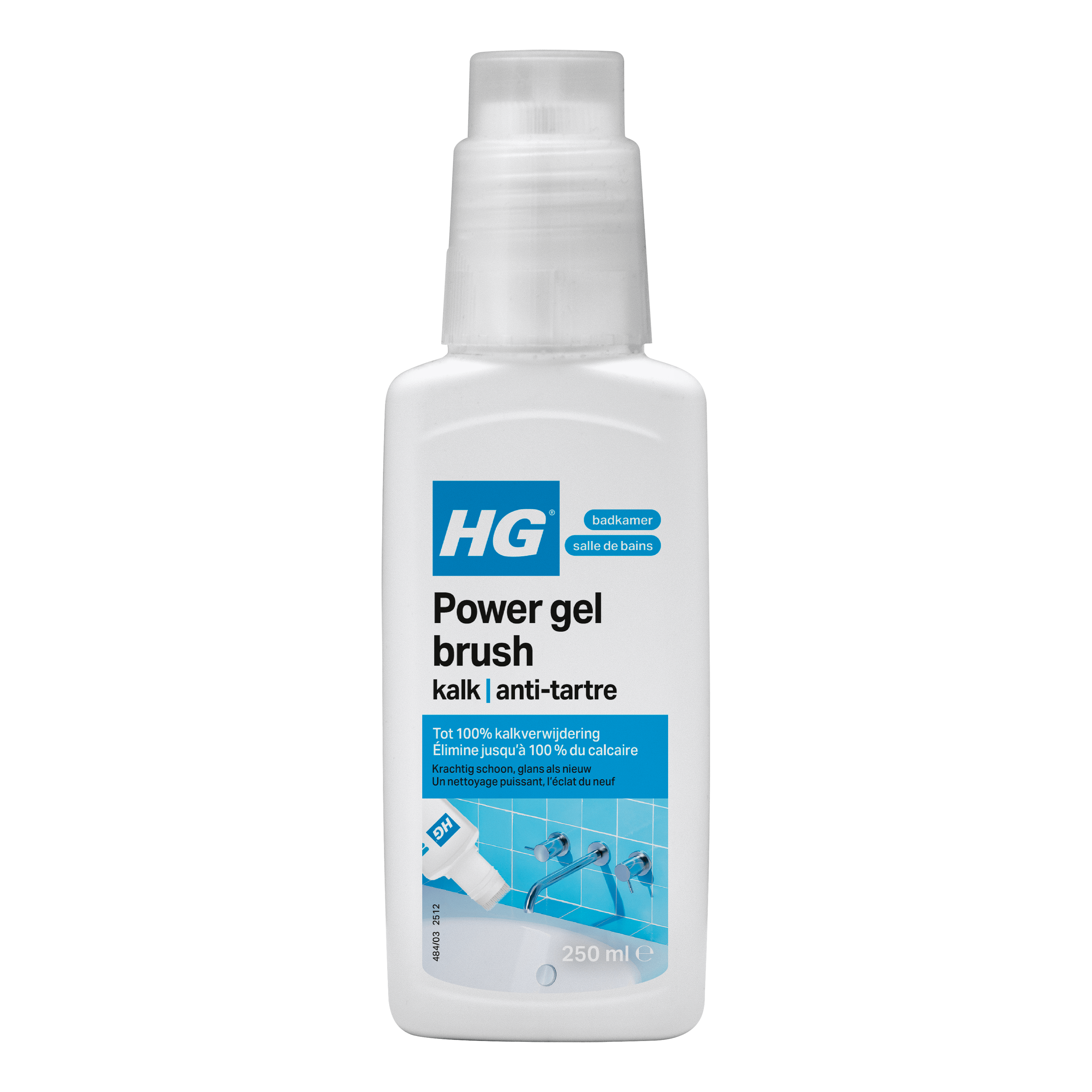 HG Badkamer anti-kalk power gel borstel