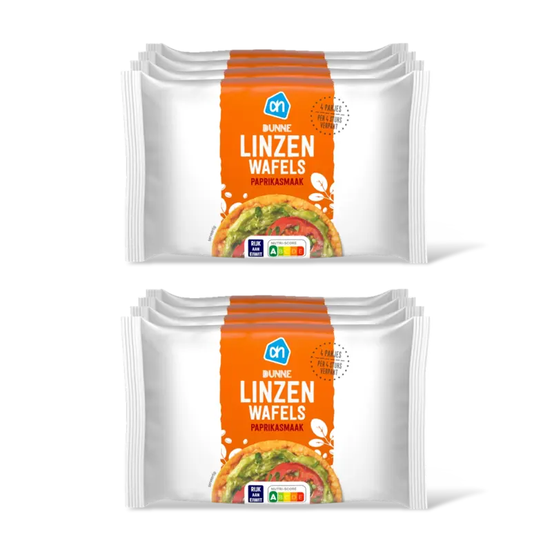 AH Dunne linzenwafel paprika smaak 4x 2pack