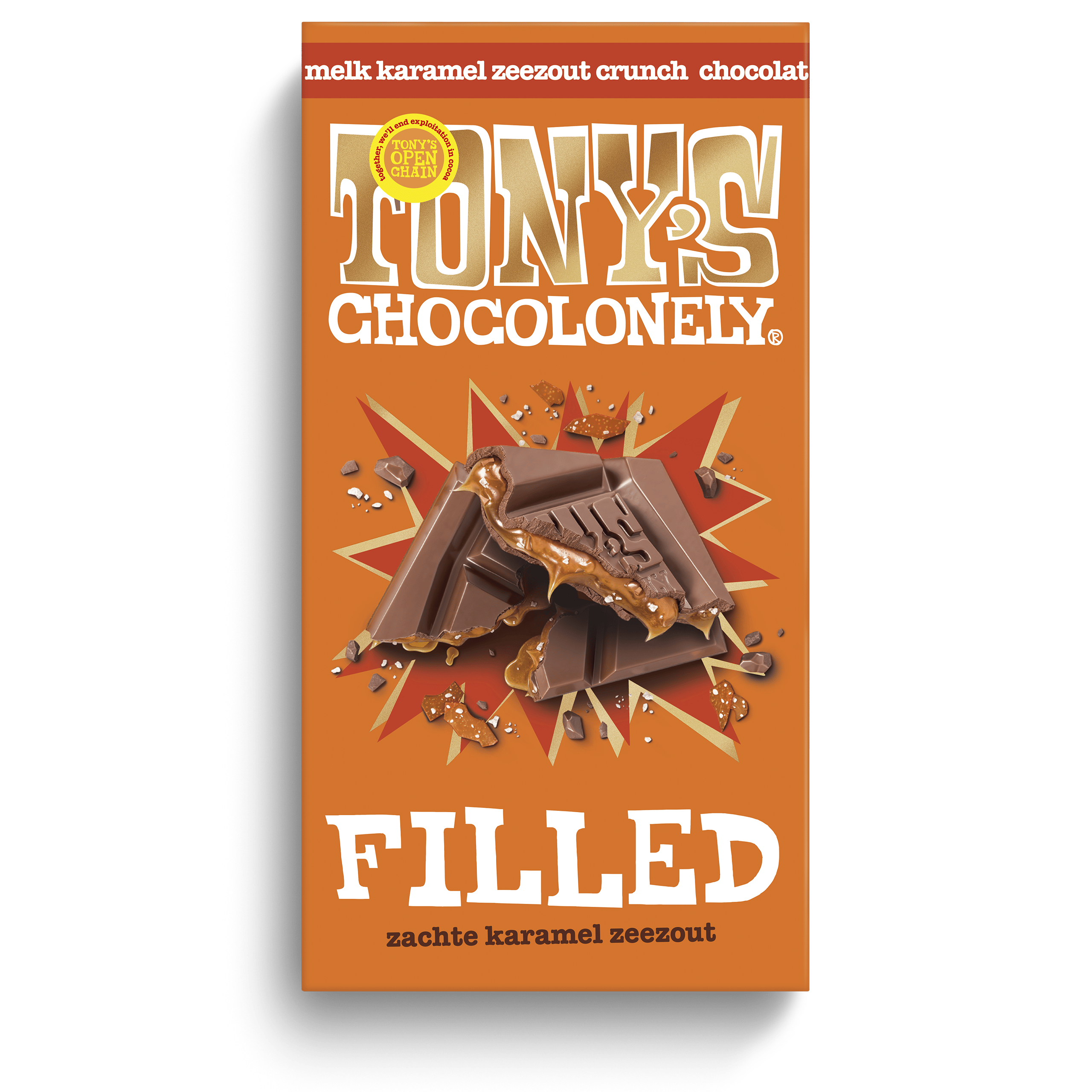 Tony's Chocolonely Filled Melk Karamel Zeezout