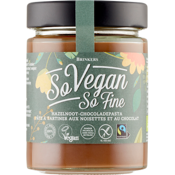 Brinkers So Vegan So Fine Hazelnoot-Chocoladepasta 270 g