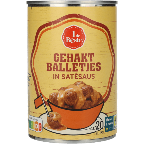 1 de Beste Gehaktballetjes in satesaus