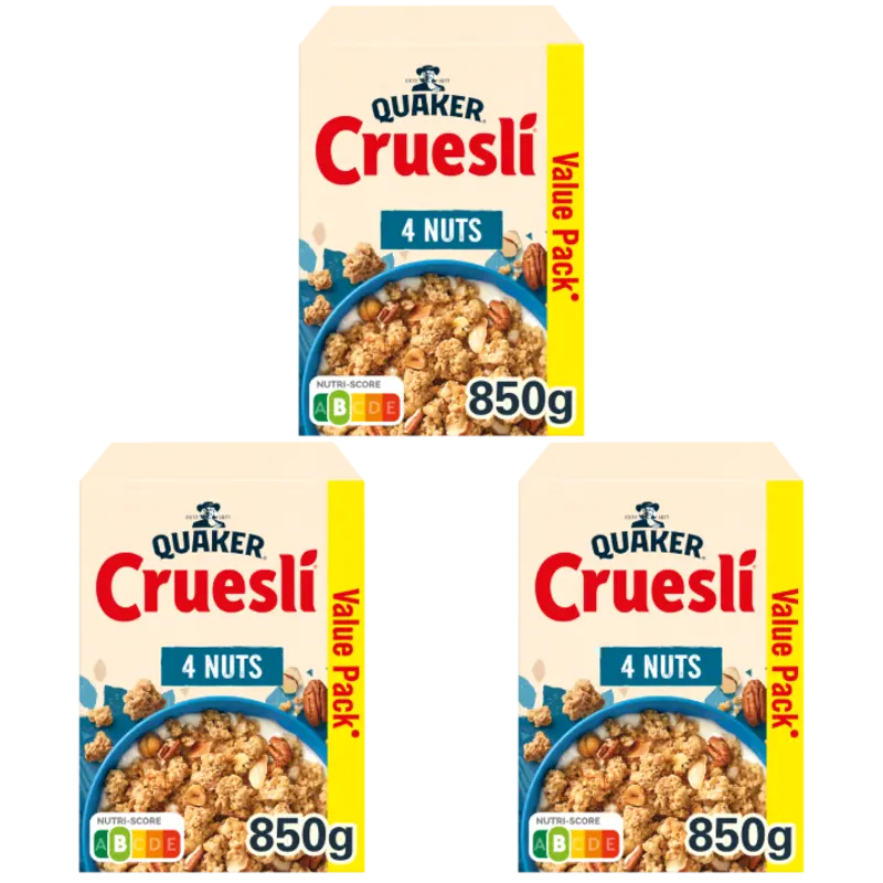 Quaker Cruesli 4 nuts VP 3-pack