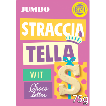Jumbo Chocoletter Stracciatella Wit S 75 g