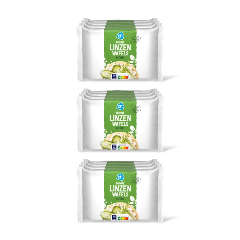 AH Dunne linzenwafels naturel 4-pack 3-pack