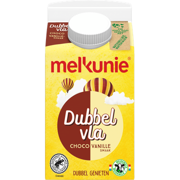 Melkunie Dubbelvla Choco Vanillesmaak 0,5 L