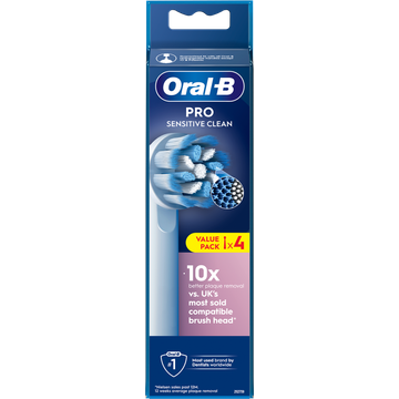 Oral-B Pro Sensitive Clean Opzetborstels, 4 Stuks