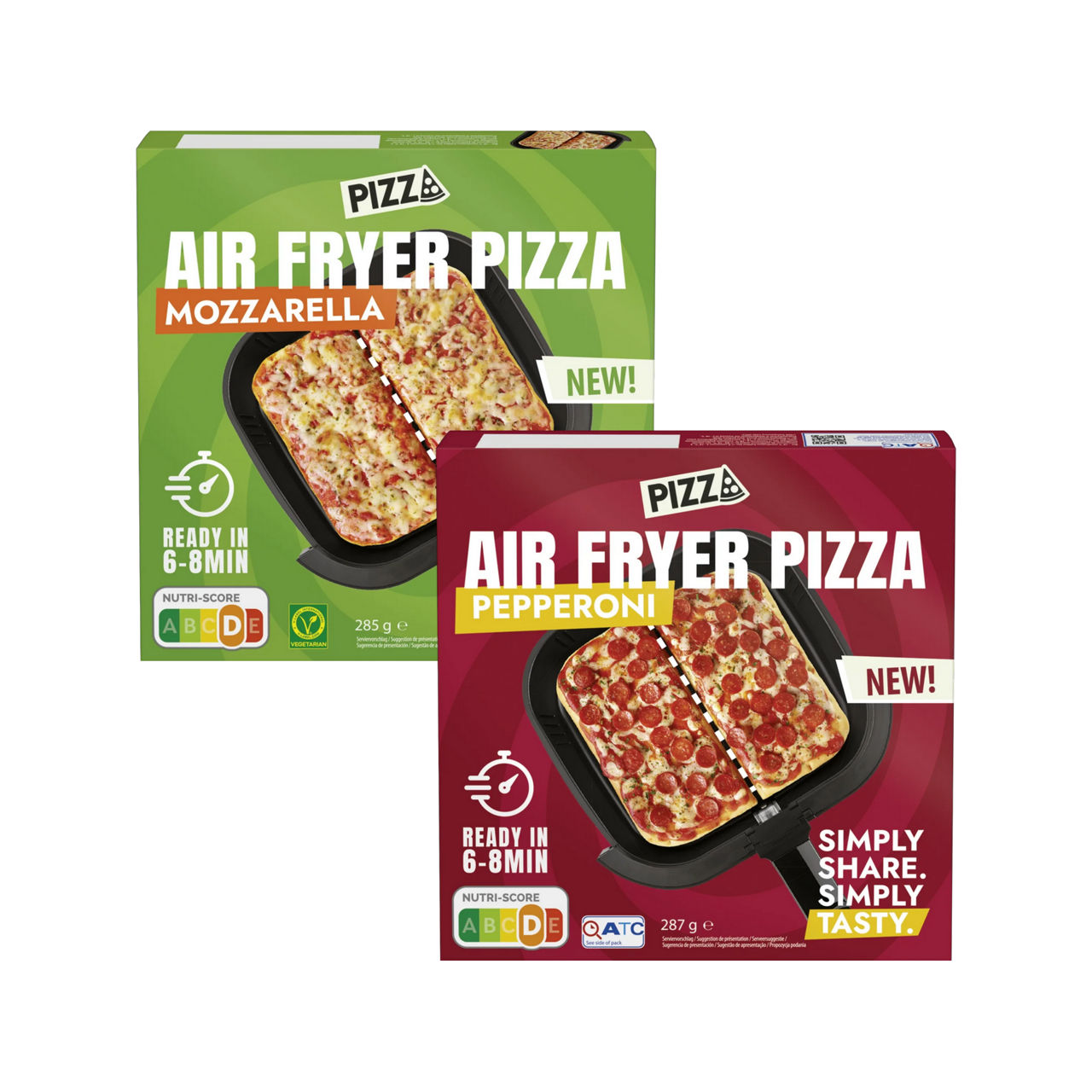 Airfryer pizza