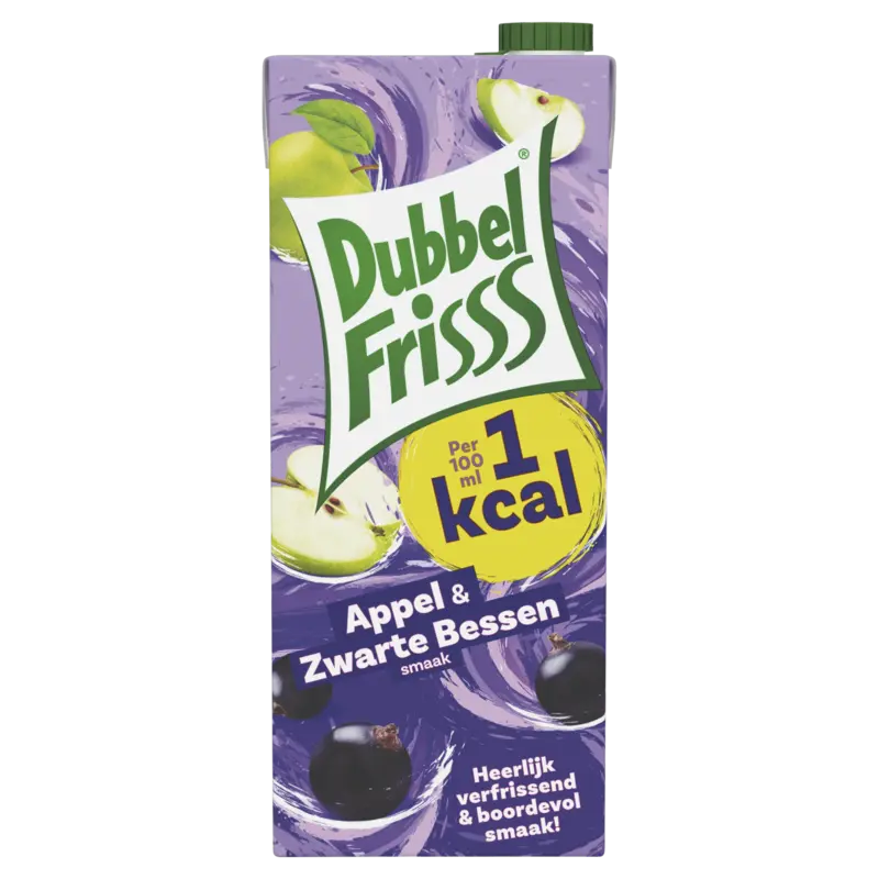 DubbelFrisss 1Kcal Appel & zwarte bessen