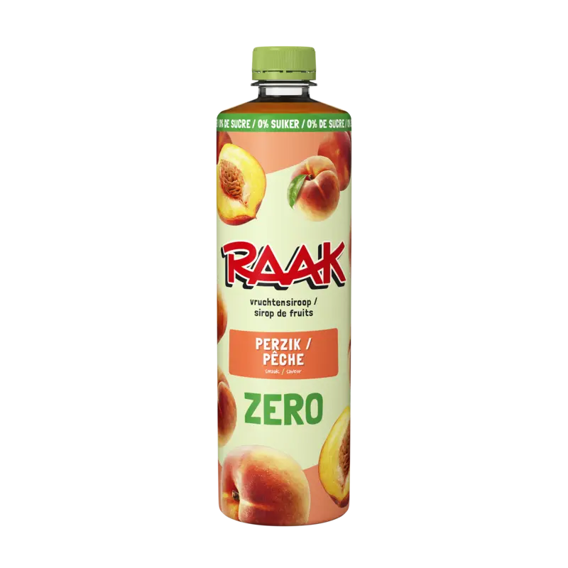 Raak Vruchtensiroop perzik zero sugar