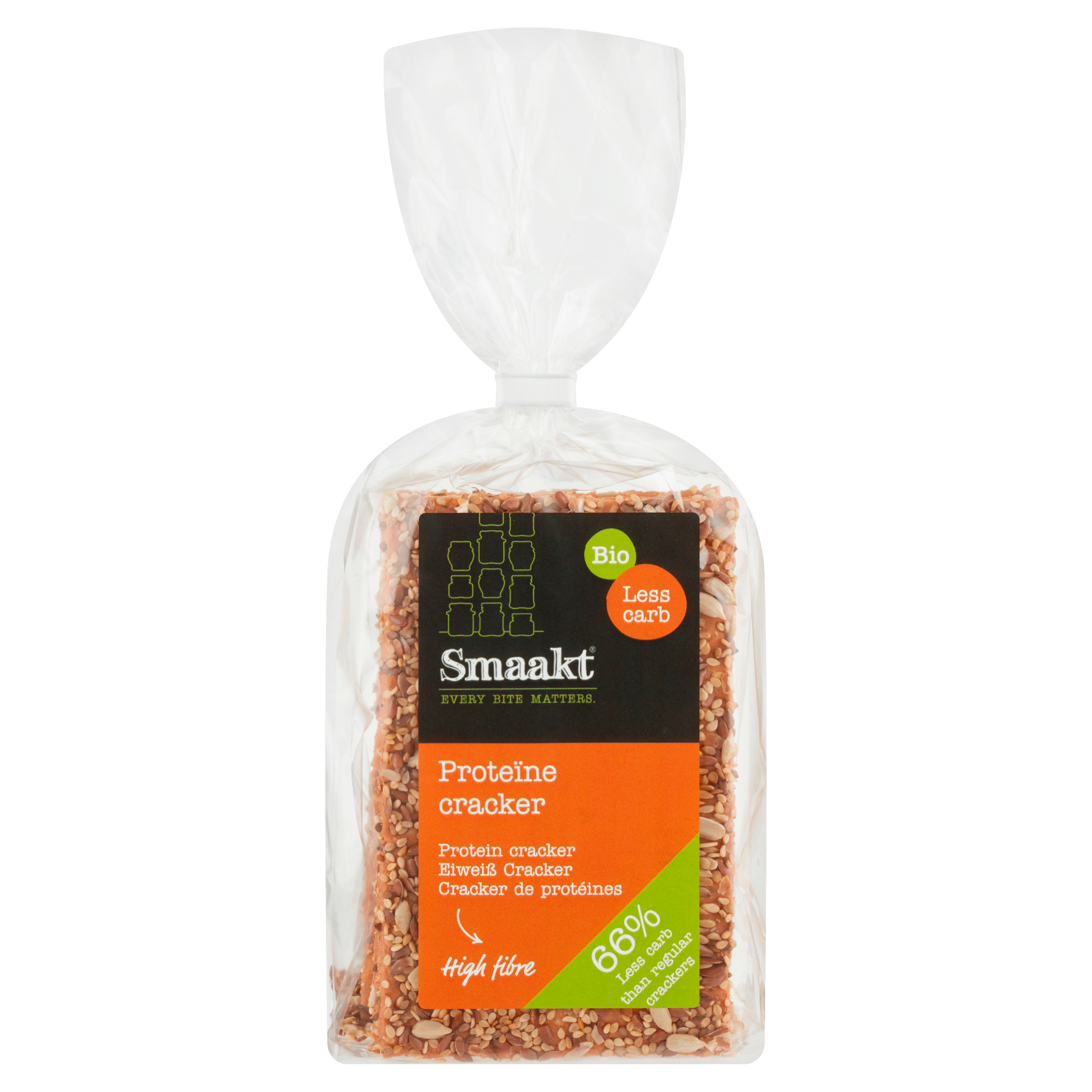 Smaakt Proteine cracker less carb biologisch