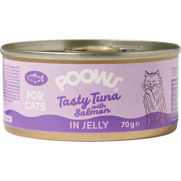 Poows Tasty Tonijn & Zalm Jelly kat 70 g