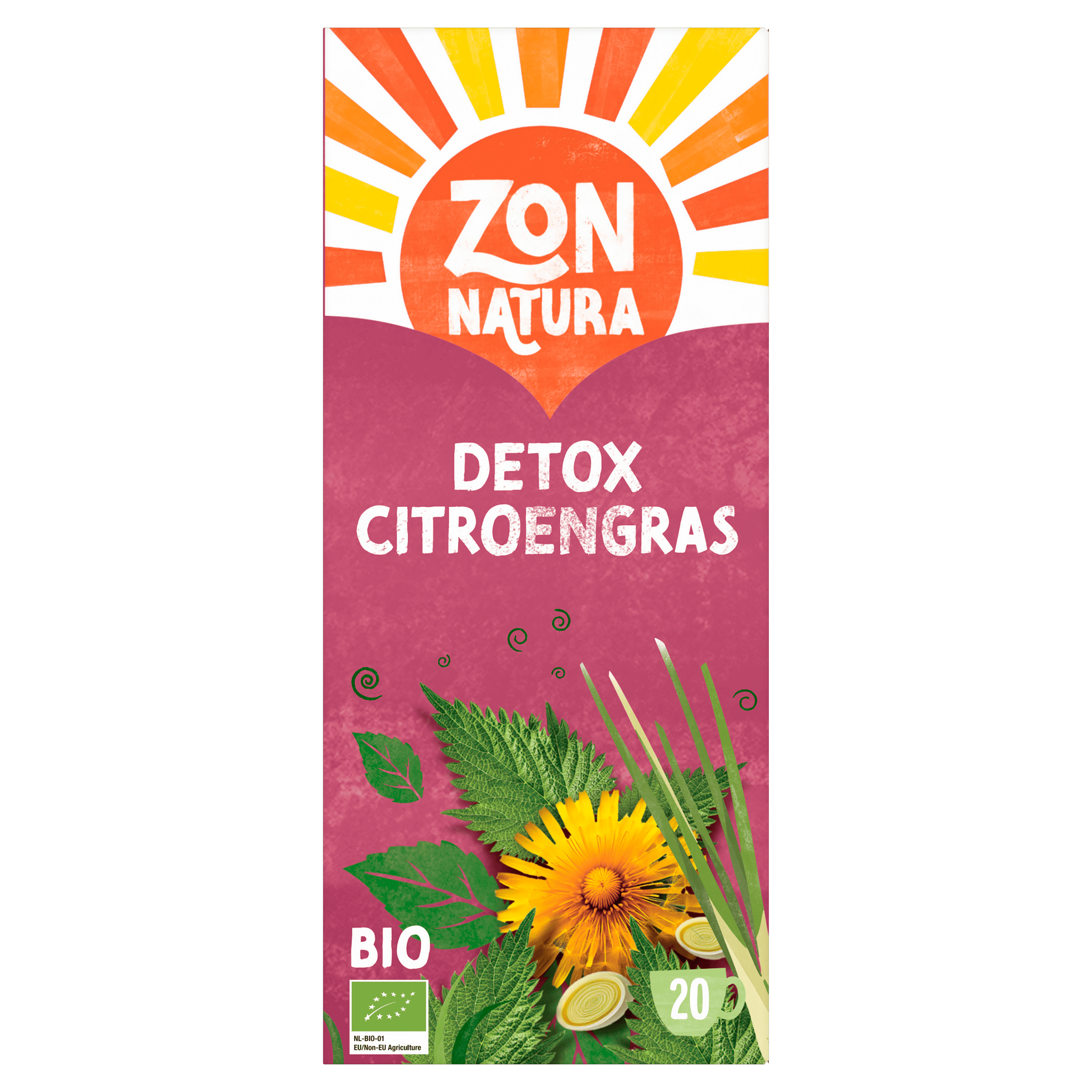 Zonnatura Thee citroengras detox bio