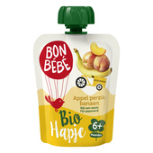 Bonbébé Knijpfruit Appel perzik banaan pouch
