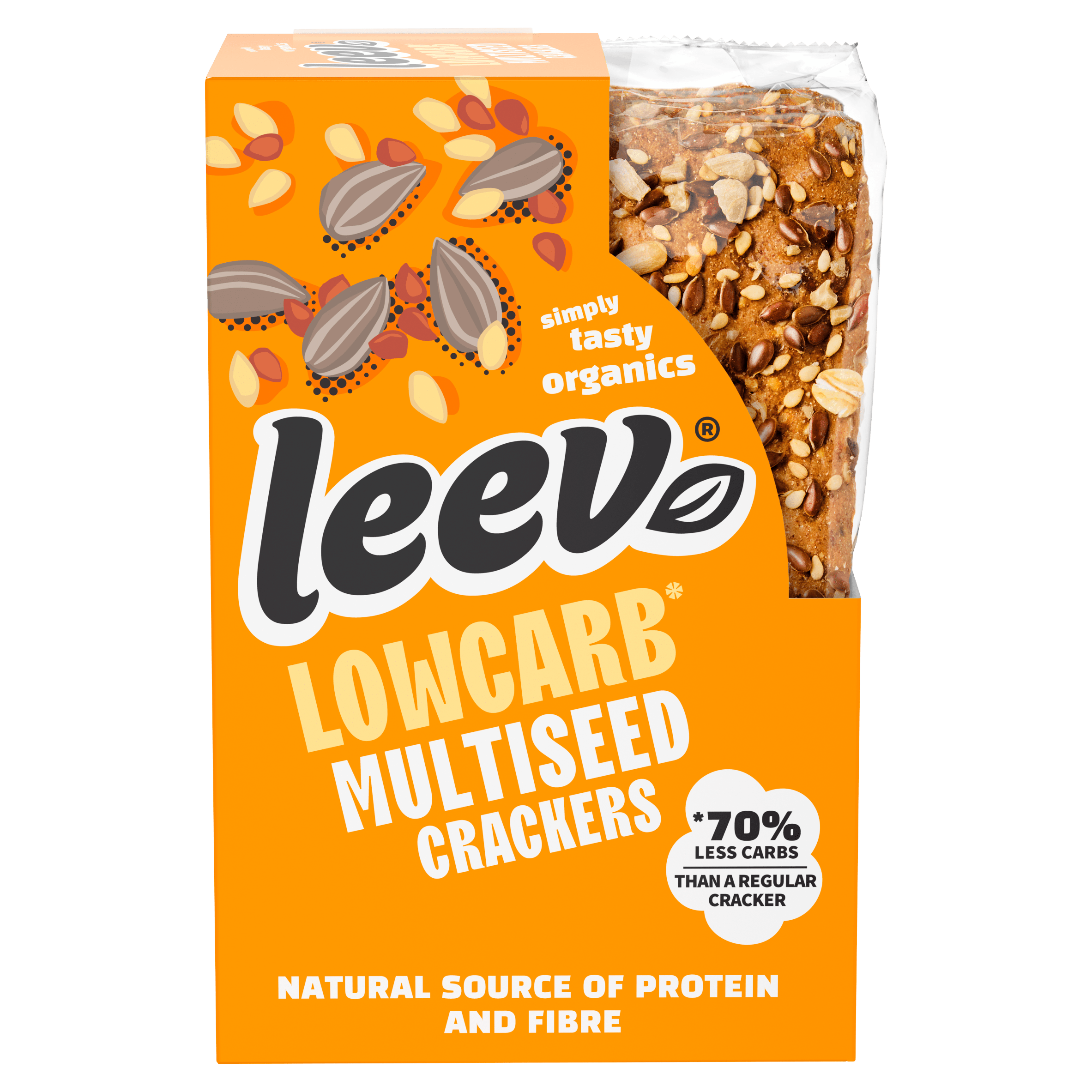 Leev Low-Carb Proteïne crackers meerzaden