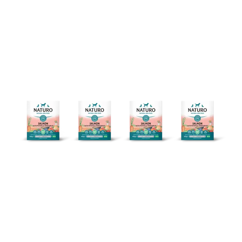 Naturo Zalm en aardappel voor de hond 4-pack