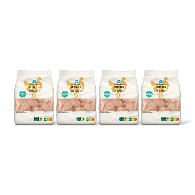 AH Scharrel kipfilet blokjes 4-pack