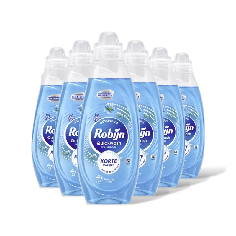 Robijn Quickwash morning dew wasmiddel 6-pack