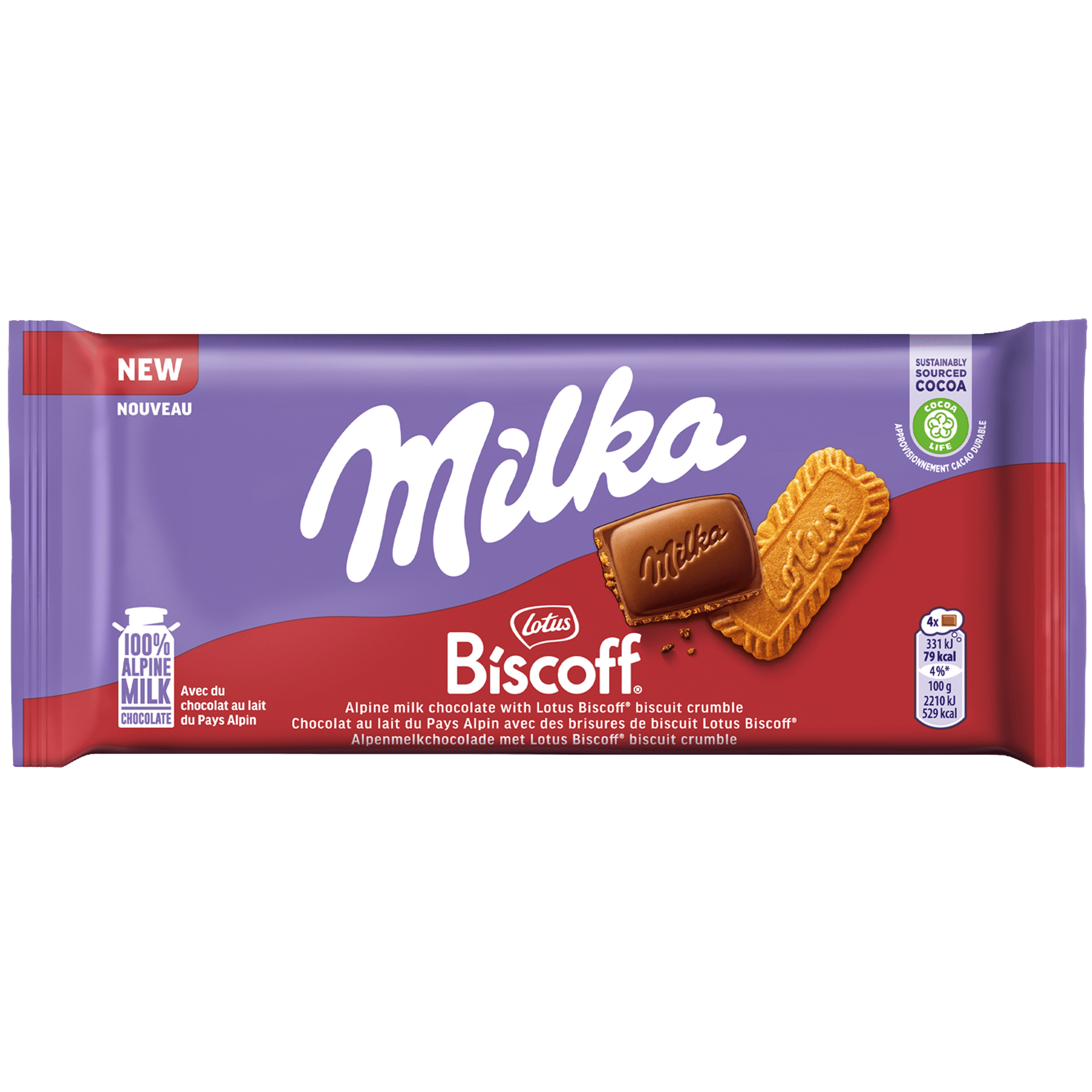 Milka Chocoladereep Biscoff