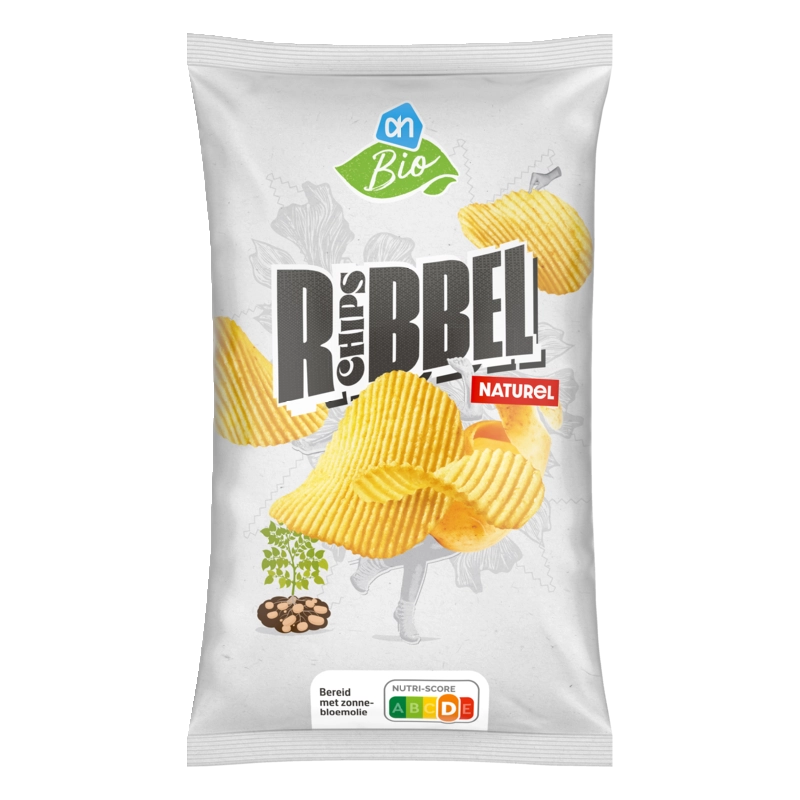 AH Biologisch Ribbelchips naturel