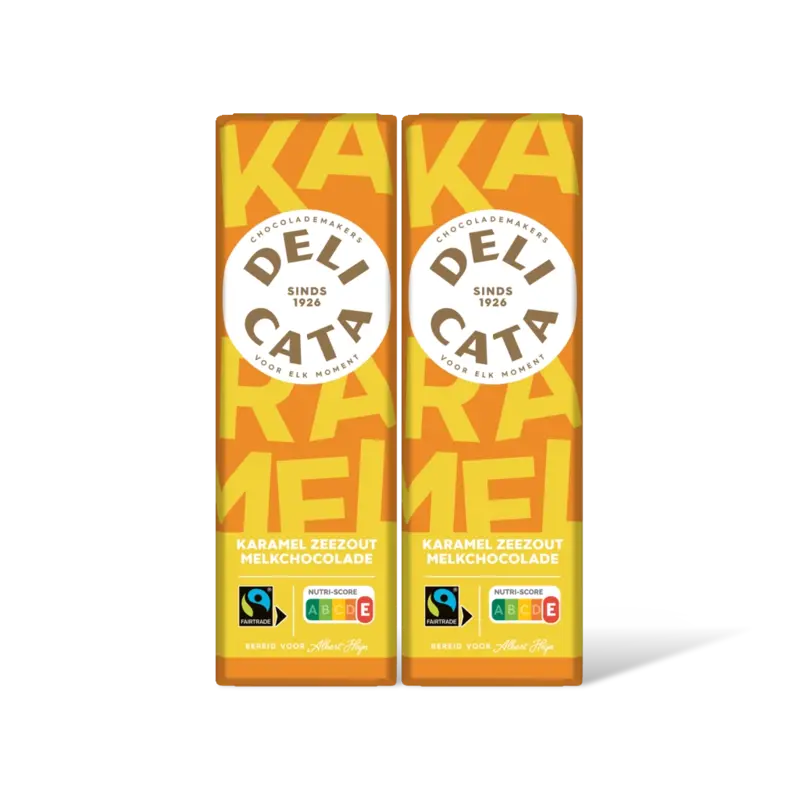 Delicata Reep melkchocolade karamel zeezout 2-pck