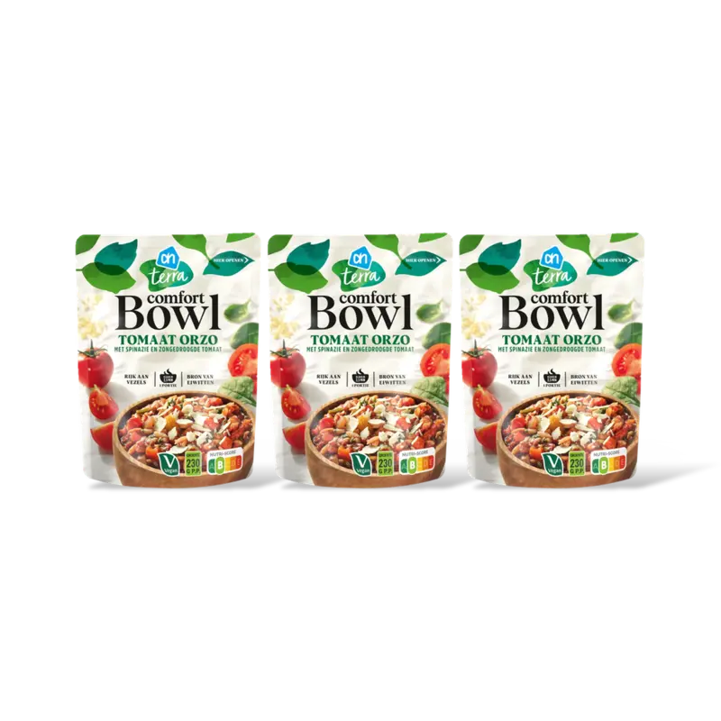 AH Comfort bowl tomaat orzo 3-pack
