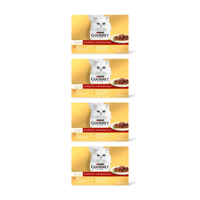 Gourmet Gold fijne hapjes rund kalkoen zalm 4pk