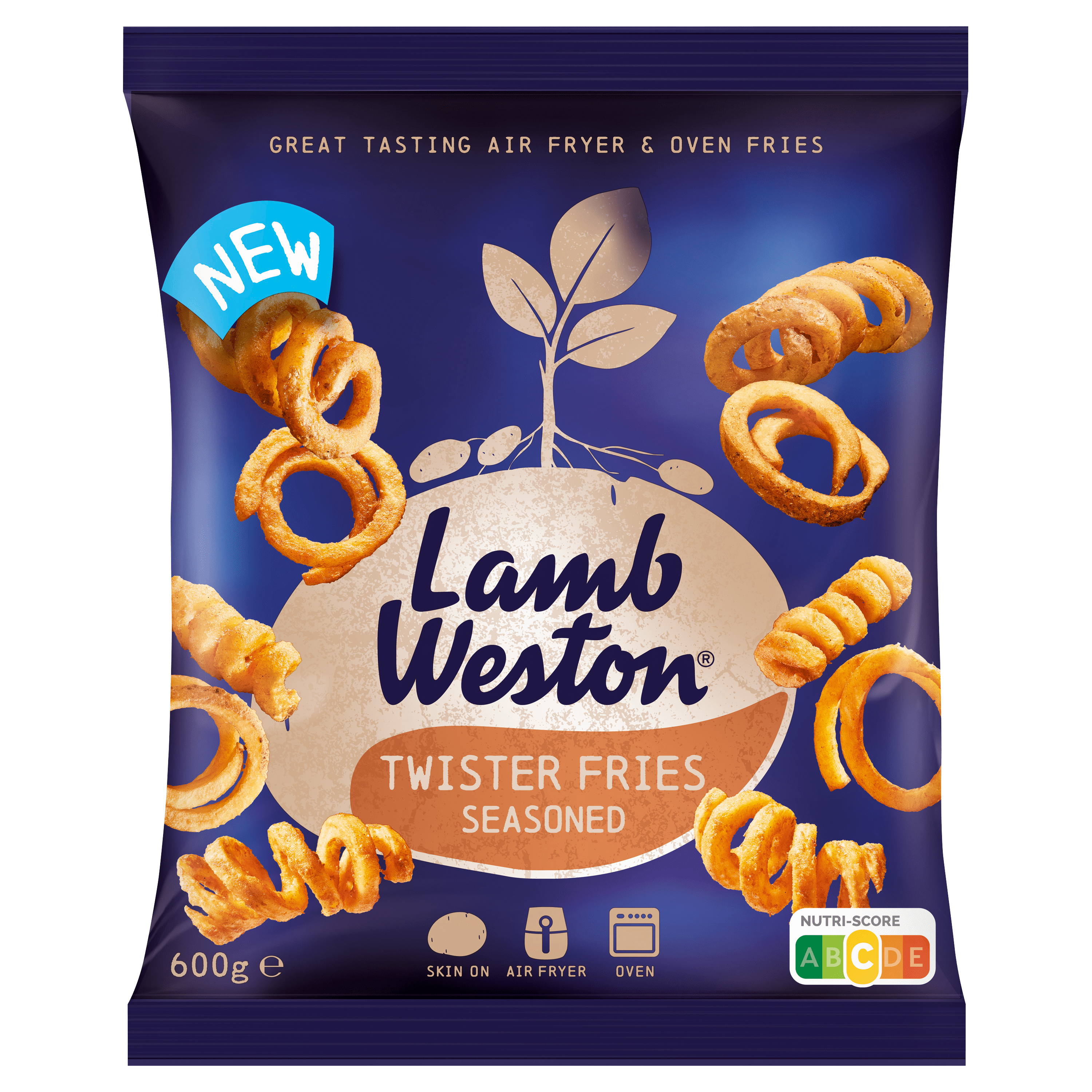 Lamb Weston Twister seasoned fries