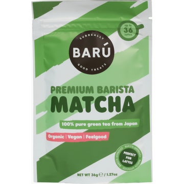 Barú Organic Premium Barista Matcha 36g