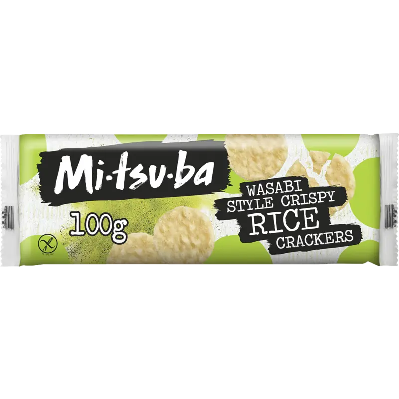 Mitsuba Wasabi crispy rice crackers