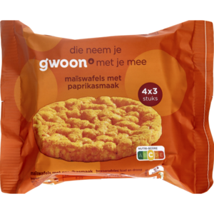 G'woon Maiswafels Paprika 4-pack