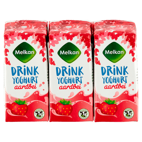 Melkan Drinkyoghurt aardbei