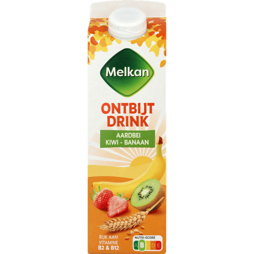 Melkan Ontbijtdrink aardbei-kiwi-banaan