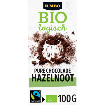 Jumbo Biologisch Pure Chocolade Hazelnoot 100 g