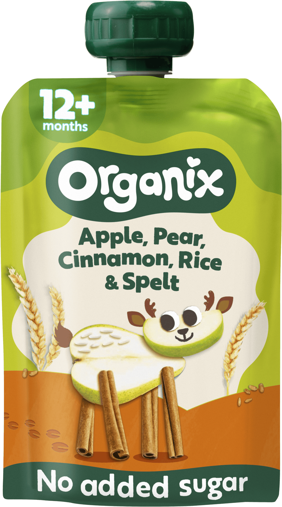 Organix Knijpfruit 12+ cinnamon & rice