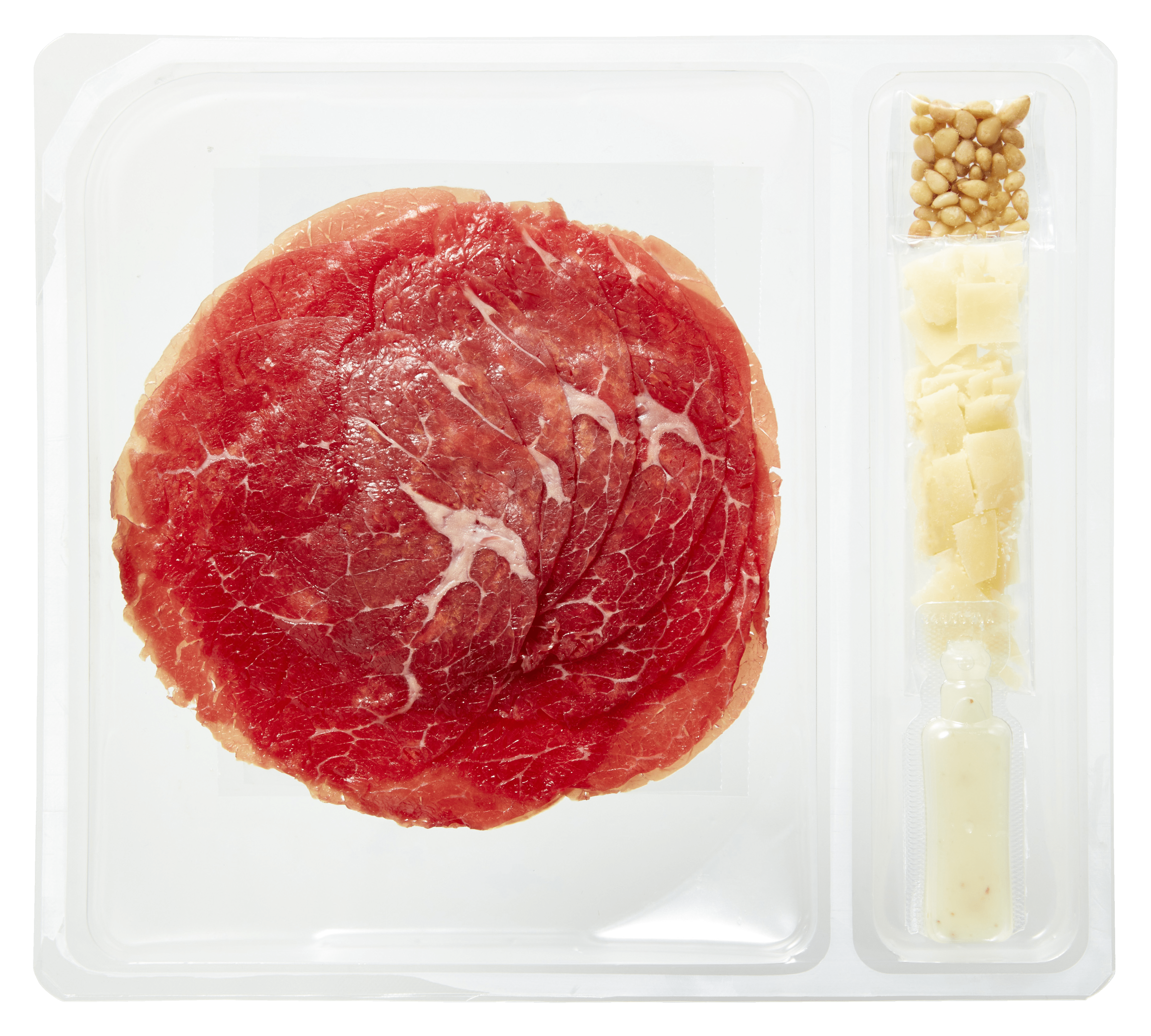 PLUS Carpaccio kaas pijnboompit dressing