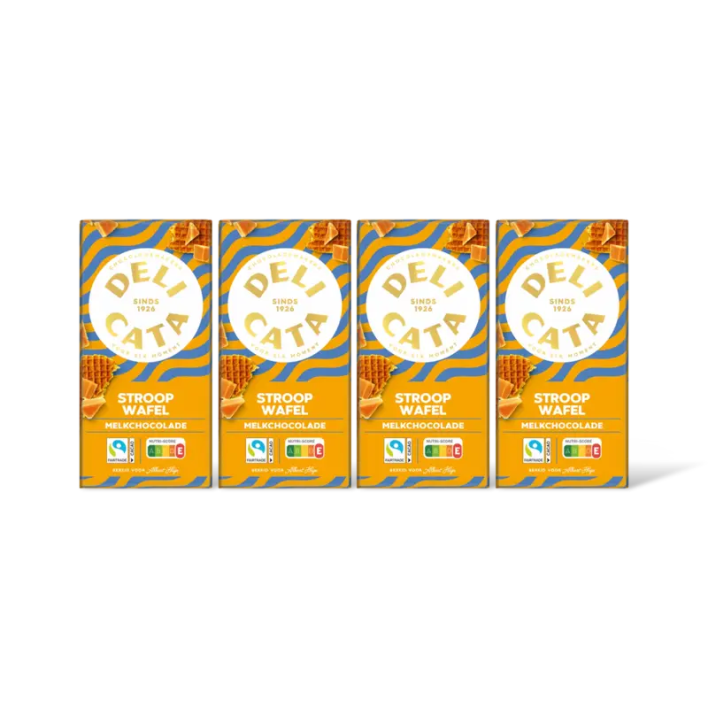 Delicata Reep melkchocolade stroopwafel 4-pack