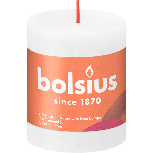 Bolsius Kaars rustiek wit